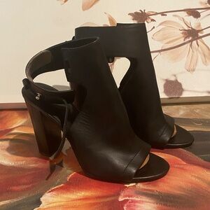 Vince Black Open-Toe Heels